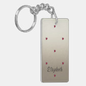 Schattige lieve lieveboeren, Lichte-Personalized Sleutelhanger (Voorkant Links)