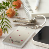 Schattige lieve lieveboeren, Lichte-Personalized Sleutelhanger (Voorkant Rechts)