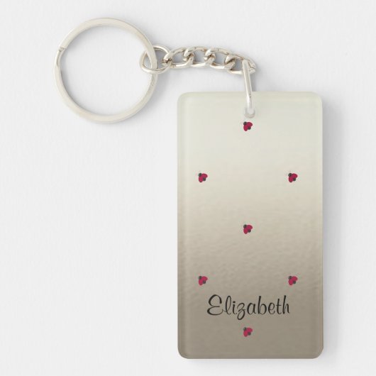 Schattige lieve lieveboeren, Lichte-Personalized Sleutelhanger (Voorkant)