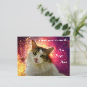 Schattige Lieve Schimmelkat Briefkaart (Staand voorkant)