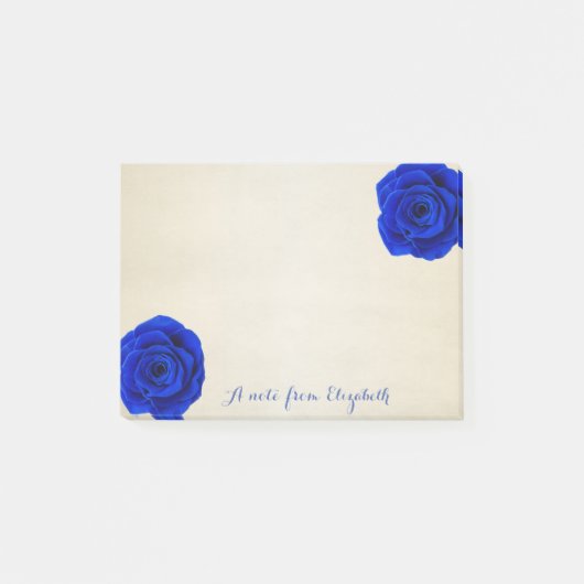 Schattige Lieve Stijlvolle, Blauwe Rozen Post-it® Notes (Voorkant)