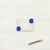 Schattige Lieve Stijlvolle, Blauwe Rozen Post-it® Notes (Op bureau)