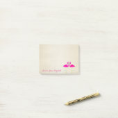 Schattige Lieve Stijlvolle ,Flamingo's Post-it® Notes (Op bureau)