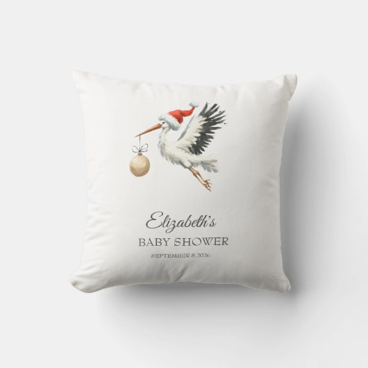 Schattige Lieve Vakantie Ooievaar Kussen (Voorkant)