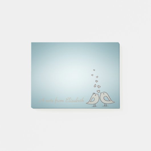 Schattige Lieve Vogels Verliefd -Persoonlijk Post-it® Notes (Voorkant)