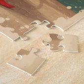 Schattige lieve witte kat met vlinderdas legpuzzel (Zijkant)