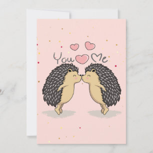 Schattige Lieve Zoenende Egels Kaart