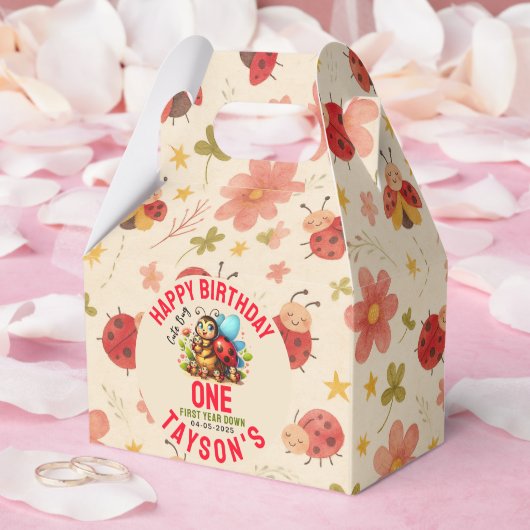 Schattige lieveheersbeestje 1e verjaardag | Bug Th Bedankdoosjes (Huwelijk)