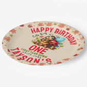 Schattige lieveheersbeestje 1e verjaardag | Bug Th Papieren Bordje (Gekanteld)