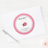 Schattige lieveheersbeestje Baby shower Sticker ro (Envelop)