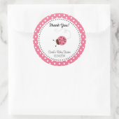 Schattige lieveheersbeestje Baby shower Sticker ro (Tas)