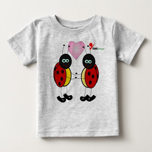 Schattige lieveheersbeestje Baby T-shirt (Voorkant)