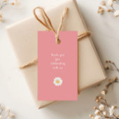 Schattige lieveheersbeestje bloemen Baby shower Cadeaulabel