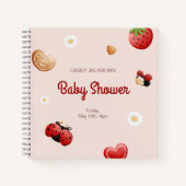 Schattige lieveheersbeestje bloemen Baby shower ga Notitieboek (Voorkant)