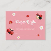 Schattige lieveheersbeestje Bloemen Baby shower Lu Informatiekaartje (Voorkant)