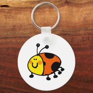 Schattige Lieveheersbeestje Cartoon voor Kinderen Sleutelhanger
