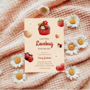 Schattige lieveheersbeestje Cupcake Flowers Baby s Kaart