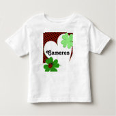Schattige Lieveheersbeestje & Klaverblad 1e Verjaa Kinder Shirts (Voorkant)
