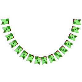 Schattige Lieveheersbeestje & Klaverblad Verjaarda Vlaggetjes