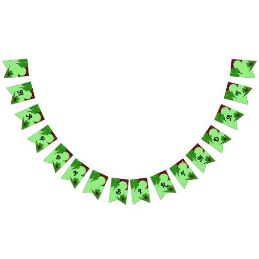 Schattige Lieveheersbeestje & Klaverblad Verjaarda Vlaggetjes (Alle)