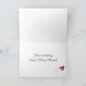 Schattige lieveheersbeestje meisje, dank je bedankkaart (Binnen)