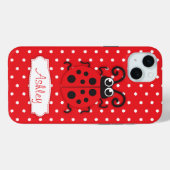 Schattige lieveheersbeestje meisjes naam rood Case-Mate iPhone case (Achterkant (horizontaal))