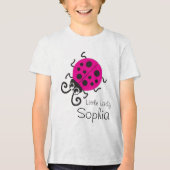 Schattige lieveheersbeestje meisjes naam roze wit  Tri-Blend shirt (Voorkant)