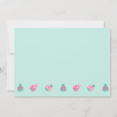 Schattige lieveheersbeestje meisjes verjaardagsfee kaart (Achterkant)