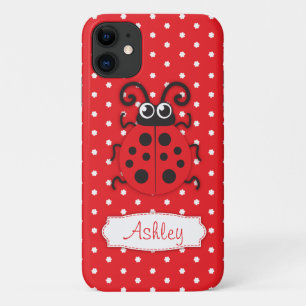 Schattige lieveheersbeestje meisjesnaam rode iphon iPhone 11 hoesje