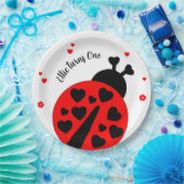 Schattige lieveheersbeestje met harten papieren bordje (Feest)