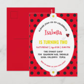 Schattige lieveheersbeestje met stippen Daisys Ver Briefkaart (Voorkant / Achterkant)