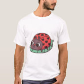 Schattige lieveheersbeestje met zwarte hartvlekken t-shirt (Voorkant)