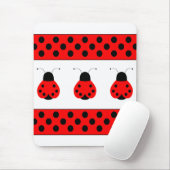 Schattige lieveheersbeestje Mousepad Muismat (Met muis)