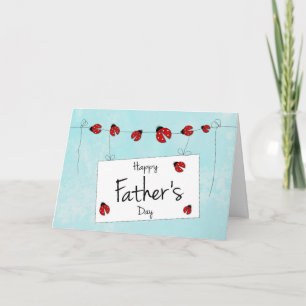 Schattige lieveheersbeestje ontwerp voor Vaderdag Kaart