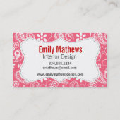 Schattige lieveheersbeestje op Brink Pink Paisley; Visitekaartje (Achterkant)