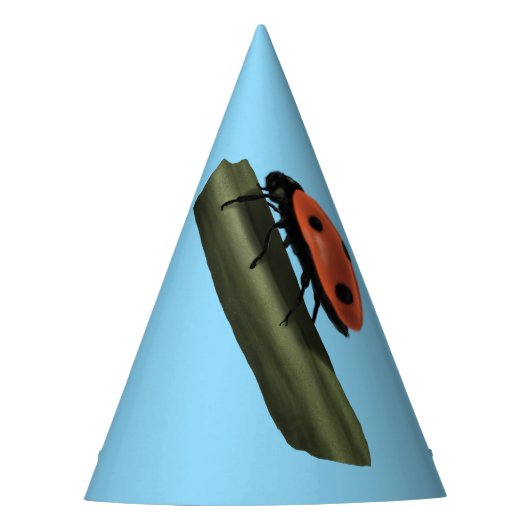 Schattige lieveheersbeestje op een boompje feesthoedjes (Voorkant)