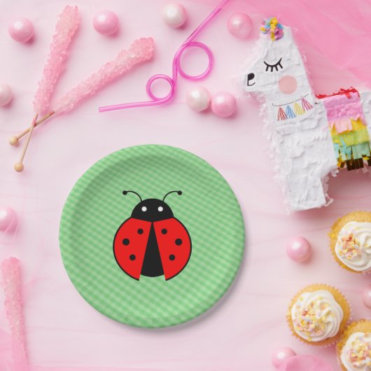 Schattige lieveheersbeestje papier bord (Feest)