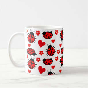 Schattige lieveheersbeestje Patroon Mooie Insect H Koffiemok