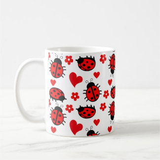 Schattige lieveheersbeestje Patroon Mooie Insect H Koffiemok
