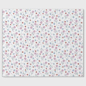 Schattige lieveheersbeestje polka dot Daisy Flower Cadeaupapier (Vlak)