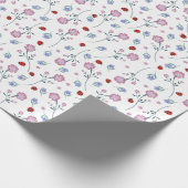 Schattige lieveheersbeestje polka dot Daisy Flower Cadeaupapier (Hoek)