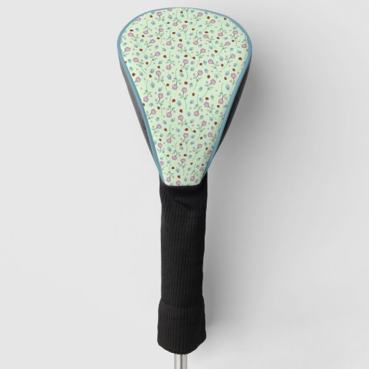 Schattige lieveheersbeestje polka dot Daisy Flower Golfheadcover (Voorkant)