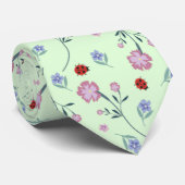 Schattige lieveheersbeestje polka dot Daisy Flower Stropdas (Opgerold)