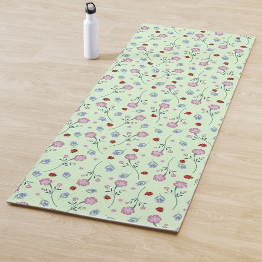 Schattige lieveheersbeestje polka dot Daisy Flower Yogamat (In situ)