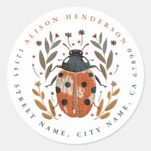 Schattige lieveheersbeestje Ronde Stickers