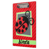 Schattige lieveheersbeestje; scharlakenrode strepe klembord (Links)