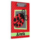 Schattige lieveheersbeestje; scharlakenrode strepe klembord (Rechts)