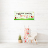 Schattige lieveheersbeestje thema Happy Birthday B Spandoek (Insitu)