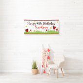 Schattige lieveheersbeestje thema Happy Birthday B Spandoek (Insitu)