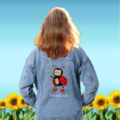 Schattige lieveheersbeestje veel succes denim jacket